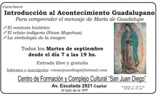 Curso breve: acontecimiento Guadalupano