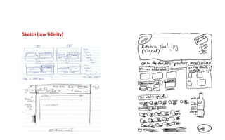 Etapas do Wireframe:

   Sketch (low fidelity)
 