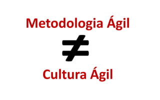 Metodologia Ágil


  Cultura Ágil
 