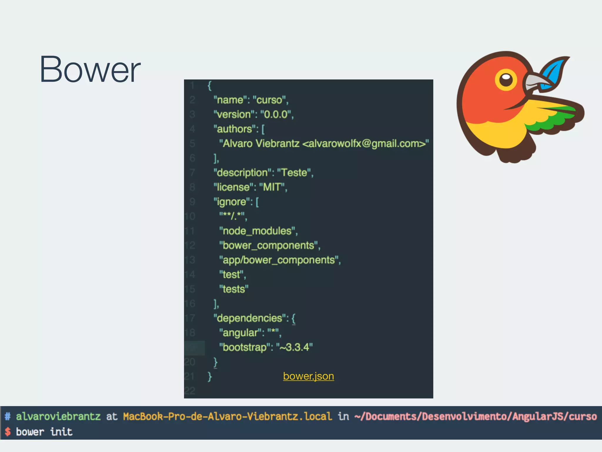 Bower
bower.json
 