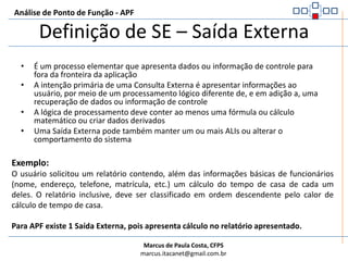 Análise de Ponto de Função - APFVisão Geral da APFAPFReunir documentaçãoPropósito, Tipo, Escopo e FronteiraContar Funções TransacionaisContar Funções de DadosALIAIEEECESECalcular Tamanho FuncionalDocumentar e Reportar