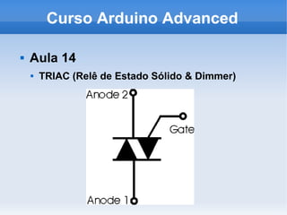 Curso Arduino Advanced
 Aula 14
 TRIAC (Relê de Estado Sólido & Dimmer)
 