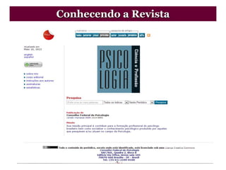 Conhecendo a Revista
 