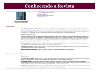 Conhecendo a Revista
 