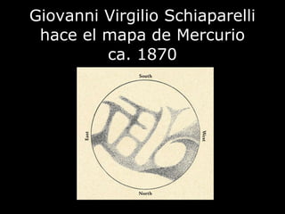 Mapa de Marte, Schiaparelli, 
1877-1886 
 