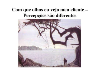 Com que olhos eu vejo meu cliente –
Percepções são diferentes
 
