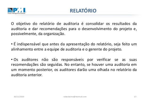 Modelo de relatorio de auditoria
