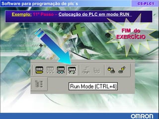 Software para programação de plc´s
Exemplo: 11º Passo – Colocação do PLC em modo RUN
FIM doFIM do
EXERCÍCIOEXERCÍCIO
 