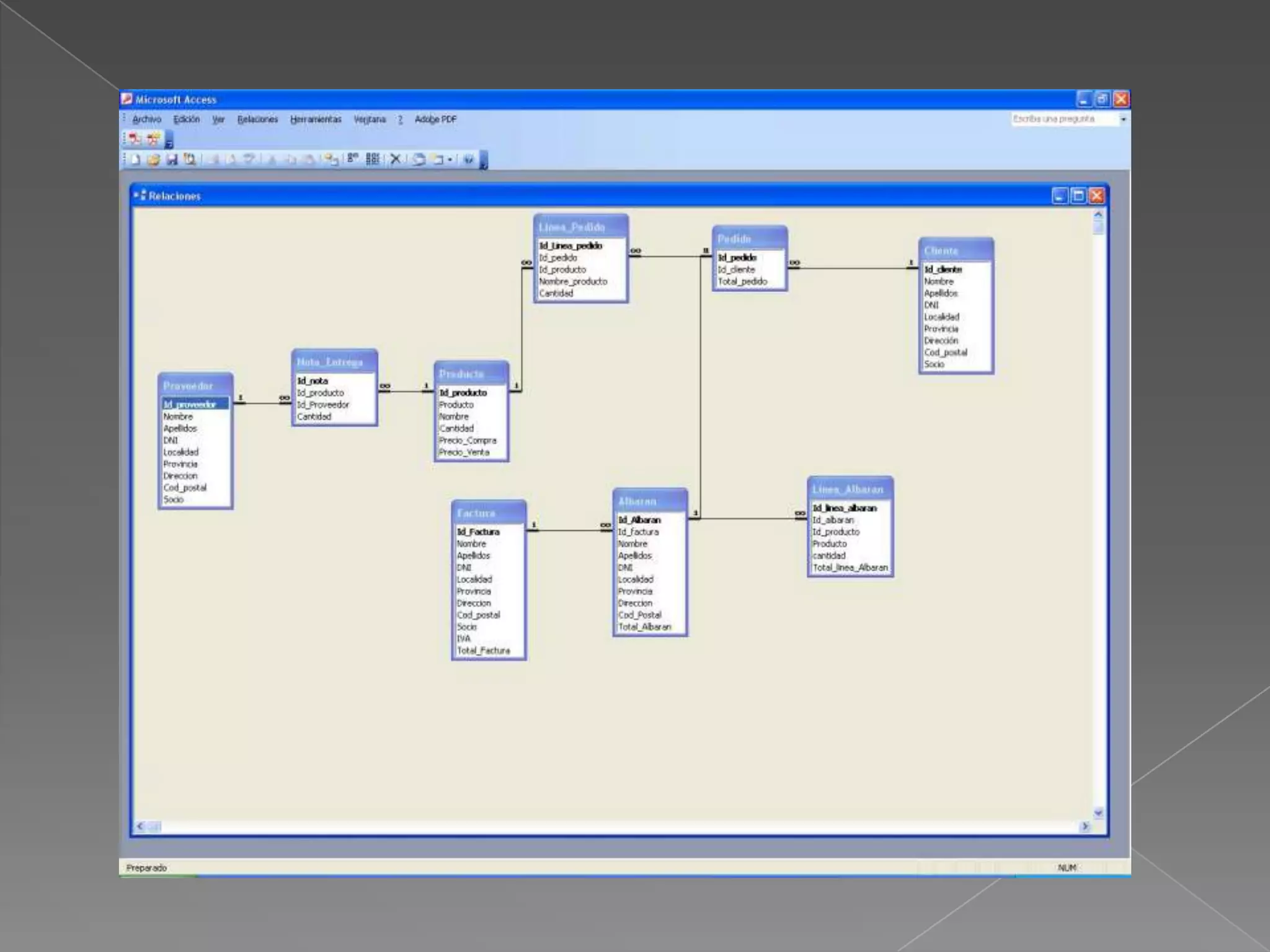 Crear una tabla desde cero en la vista DiseñoSi se encuentra en otra ventana, cámbiese a la ventana de Base de datos presionando F11Ir con tabulador a la lista de Objetos y recorrer esa lista con flechita abajo o arriba.  La lista comienza con Tablas.Dar enter en Tablas y, a continuación,  con Tabulador  pasar  a presentación en lista y con flechita arriba o abajo buscar  crear una tabla en vista de diseño y dar enter.También se puede crear una tabla en vista de diseño  presionando   Alt + U y bajando con flechita hasta Vista Diseño y enter.