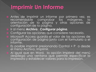 Partes del formularioEl formulario tiene un encabezado que es común para todos los registros.Tiene un detalle donde se muestran los datos de cada registro.Tiene por último un pie, también común para todos los registros.Disponemos además de una serie de controles específicos como las barras de desplazamiento, los botones de selección o los separadores de registro que nos permiten usar de manera eficaz el formulario.