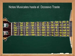 Notas Musicales hasta el Doceavo Traste
 