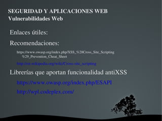 Escapar la entrada del usuario 