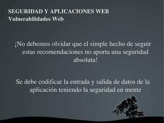 Usuario de BD de la aplicación con mínimos privilegios 