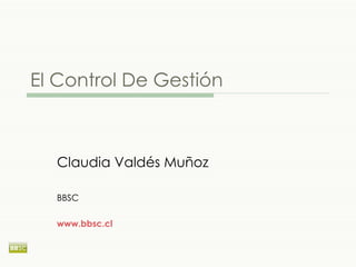El Control De Gestión Claudia Valdés Muñoz BBSC www.bbsc.cl 