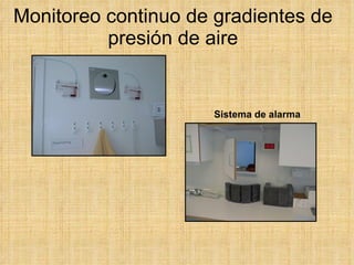 Monitoreo continuo de gradientes de presión de aire Sistema de alarma 