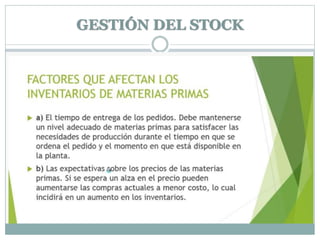 GESTIÓN DEL STOCK
 