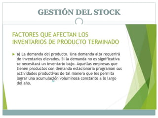 GESTIÓN DEL STOCK
 