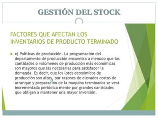 GESTIÓN DEL STOCK
 