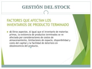 GESTIÓN DEL STOCK
 
