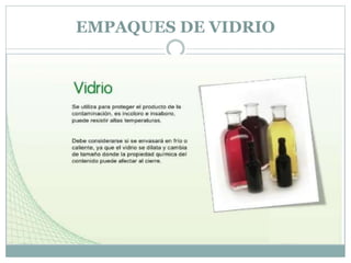 EMPAQUES DE VIDRIO
 