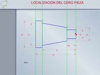 LOCALIZACIÓN DEL CERO PIEZA


                                                                           X+
                              P6        P5

                                        P4
                                                             P3
                                                                          P1
                                                             P2

60 .0                50 .0                                                      20 .0   30 .0
                                   Z-



                                                                  20 .0

                                                     75 .0

                                             90 .0

                                                                           X-
        CO TAS :mm
 