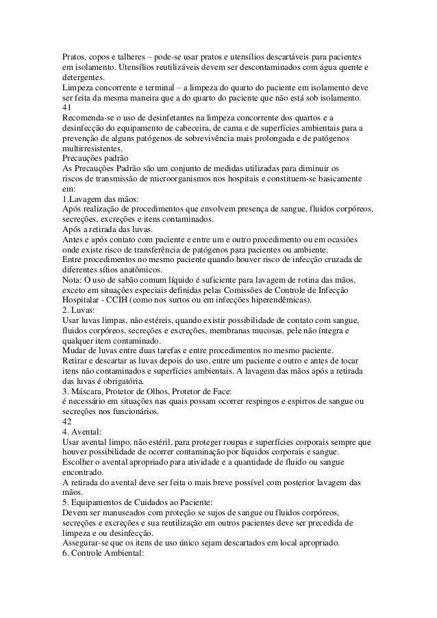 Curso basico de controle de infeccao hospitalar caderno a
