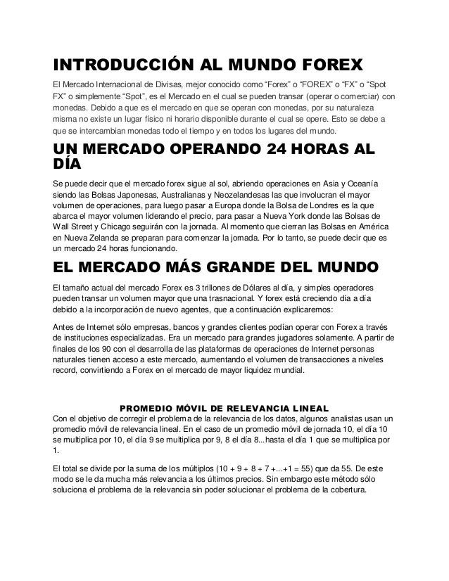 Curso forex espanol