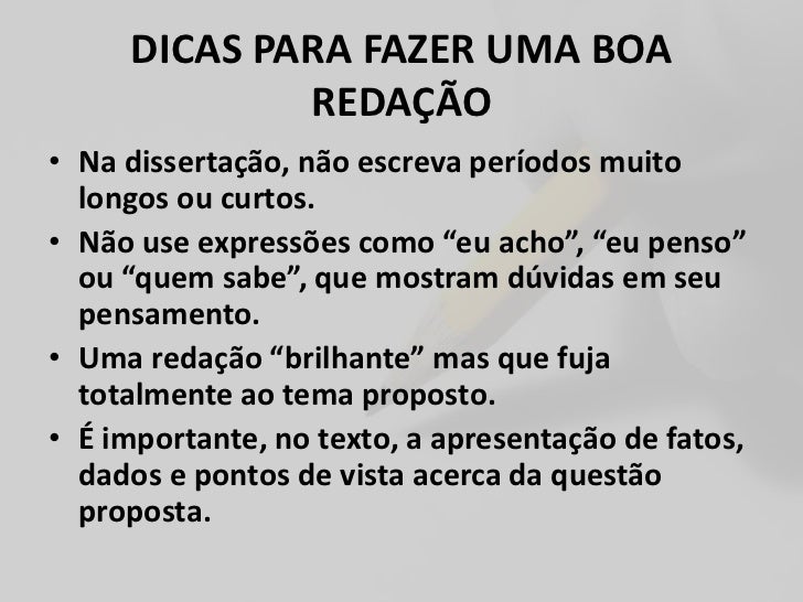 Como fazer uma boa redação de dissertação Como fazer uma boa redação de dissertação