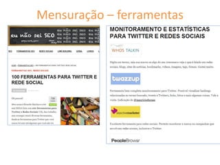 Mensuração – ferramentas
 