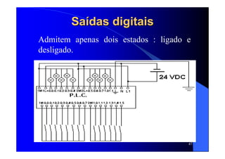 47
SaSaíídas digitaisdas digitais
Admitem apenas dois estados : ligado e
desligado.
 