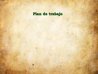 Plan de trabajo
 