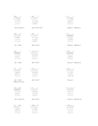 XX____/       XX____/        X_____/
1||O|O|        1||||||         1|||O|O
 |||O|O         ||||||          ||||O|
 ||||||         ||||OO          |OO|||
 ||||||         ||OO||          ||||||

 Adi=LAdim7     Bm/=SIm/SOL     Dbmaj= REbmaj7


XO___O/       XO____/        X_____/
1||||O|        1||||||         4OOOOOO
 ||OO||         |||||O          |||O||
 ||||||         ||||O|          ||O|O|
 ||||||         ||OO||          ||||||

 Am =LAm        Bm7=SIm7        Dbmaj= REbmaj7


XO____/       X_O_O_/        XX____/
5OOOOOO        1||||||         4OOOOOO
 ||||||         |O|O|O          ||||||
 ||O|||         ||||||          ||OO||
 ||||||         ||||||          ||||||

 Am =LAm        Bm7=SIm7        Dbsus= REbsus2


X____O/       X_O___/        XX____/
1||||O|        1||||||         1||||||
 ||OO||         |O|O|O          ||||O|
 |O||||         ||||O|          |||O||
 ||||||         ||||||          ||O||O

 Am =LAm        Bm7=SIm7        Dbsus=
REbsus4/SIb


OO__OO/       X_____/        X_O_O_/
5OOOOOO        1||||||         1|||O|O
 ||||||         |O|O|O          |O||||
 ||O|||         ||||O|          ||||||
 ||||||         ||O|||          ||||||

 Am/=LAm/SI     Bm7=SIm7        Ddim/= REdim/SI


X___OO/       XXO__O/        XXO_O_/
1||||||        1||||||         1|||O|O
 ||OO||         |||OO|          ||||||
 |O||||         ||||||          ||||||
 ||||||         ||||||          ||||||
 