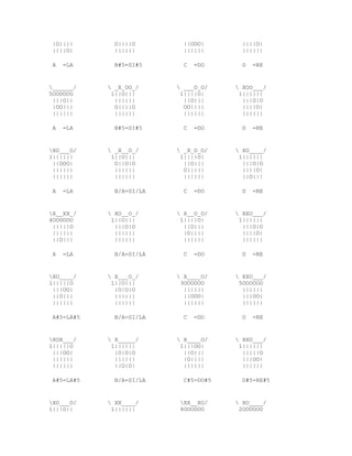 |O||||       O||||O        ||OOO|       ||||O|
 ||||O|       ||||||        ||||||       ||||||

 A   =LA      B#5=SI#5      C   =DO      D   =RE


______/     _X_OO_/      ___O_O/     XOO___/
5OOOOOO      1||O|||       1||||O|      1||||||
 |||O||       ||||||        ||O|||       |||O|O
 |OO|||       O||||O        OO||||       ||||O|
 ||||||       ||||||        ||||||       ||||||

 A   =LA      B#5=SI#5      C   =DO      D   =RE


XO___O/     _X__O_/      _X_O_O/     XO____/
1||||||      1||O|||       1||||O|      1||||||
 ||OOO|       O||O|O        ||O|||       |||O|O
 ||||||       ||||||        O|||||       ||||O|
 ||||||       ||||||        ||||||       ||O|||

 A   =LA      B/A=SI/LA     C   =DO      D   =RE


X__XX_/     XO__O_/      X__O_O/     XXO___/
4OOOOOO      1||O|||       1||||O|      1||||||
 |||||O       |||O|O        ||O|||       |||O|O
 ||||||       ||||||        |O||||       ||||O|
 ||O|||       ||||||        ||||||       ||||||

 A   =LA      B/A=SI/LA     C   =DO      D   =RE


XO____/     X___O_/      X____O/     XXO___/
1|||||O      1||O|||       3OOOOOO      5OOOOOO
 |||OO|       |O|O|O        ||||||       ||||||
 ||O|||       ||||||        ||OOO|       |||OO|
 ||||||       ||||||        ||||||       ||||||

 A#5=LA#5     B/A=SI/LA     C   =DO      D   =RE


XOX___/     X_____/      X____O/     XXO___/
1|||||O      1||||||       1|||OO|      1||||||
 |||OO|       |O|O|O        ||O|||       |||||O
 ||||||       ||||||        |O||||       |||OO|
 ||||||       ||O|O|        ||||||       ||||||

 A#5=LA#5     B/A=SI/LA     C#5=DO#5     D#5=RE#5


XO___O/     XX____/      XX__XO/     XO____/
1|||O||      1||||||       4OOOOOO      2OOOOOO
 