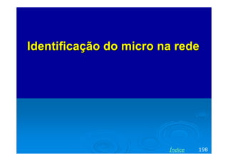 Identificação do micro na redeIdentificação do micro na rede
198Índice
 