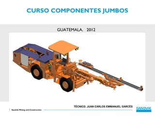 CURSO COMPONENTES JUMBOS


                                  GUATEMALA. 2012




                                        TÉCNICO. JUAN CARLOS EMMANUEL GARCÉS
Sandvik Mining and Construction
 