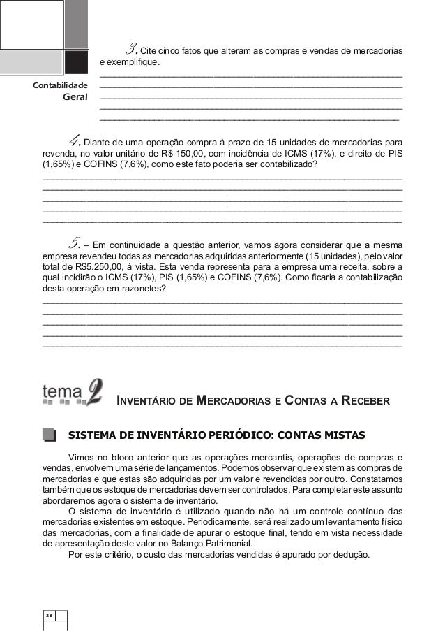 Como Contabilizada A Operao De Venda De Mercadorias Vista ...