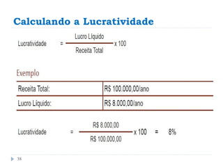 Calculando a Lucratividade




38
 