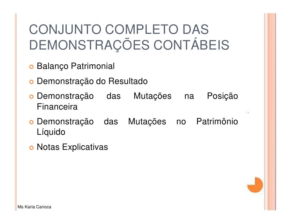 Compoe O Conjunto Completo Das Demonstrações Contábeis