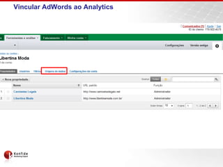 Vincular AdWords ao Analytics
 