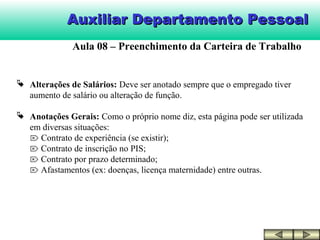 Auxiliar de departamento pessoal | PPT