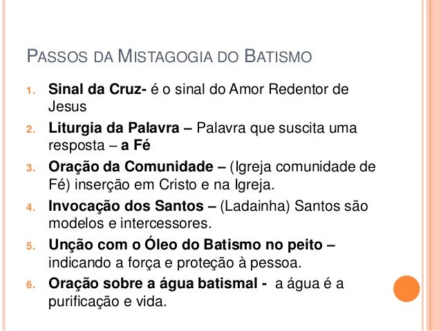 Curso de batismo