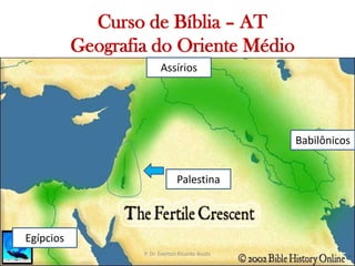   Curso de Bíblia – ATGeografia do Oriente MédioAssíriosBabilônicosPalestinaEgípciosP. Dr. Everton Ricardo Bootz