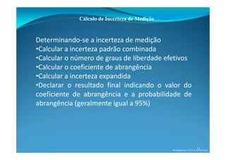 calculo de incerteza de medição | PDF