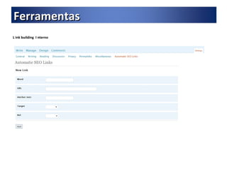 L ink building  I nterno Ferramentas 
