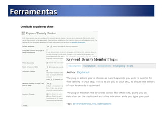 Densidade de palavras-chave Ferramentas 