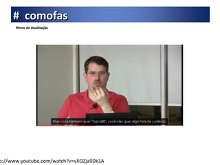 Ritmo de atualização http://www.youtube.com/watch?v=vXOZja9Dk3A #  comofas 