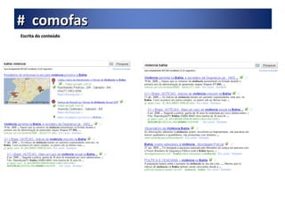 Escrita do conteúdo #  comofas 