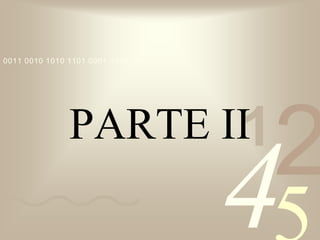 421
0011 0010 1010 1101 0001 0100 1011
PARTE II
 