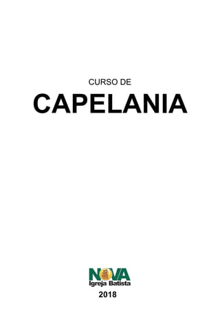CURSO DE
CAPELANIA
2018
 