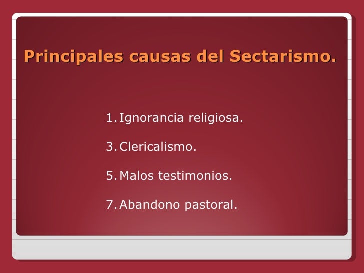 Curso De Concientización En Sectarismo